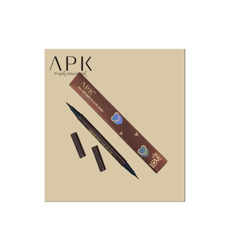 APK 2in1 HD Matte Eyeliner Black Waterproof - Image 2