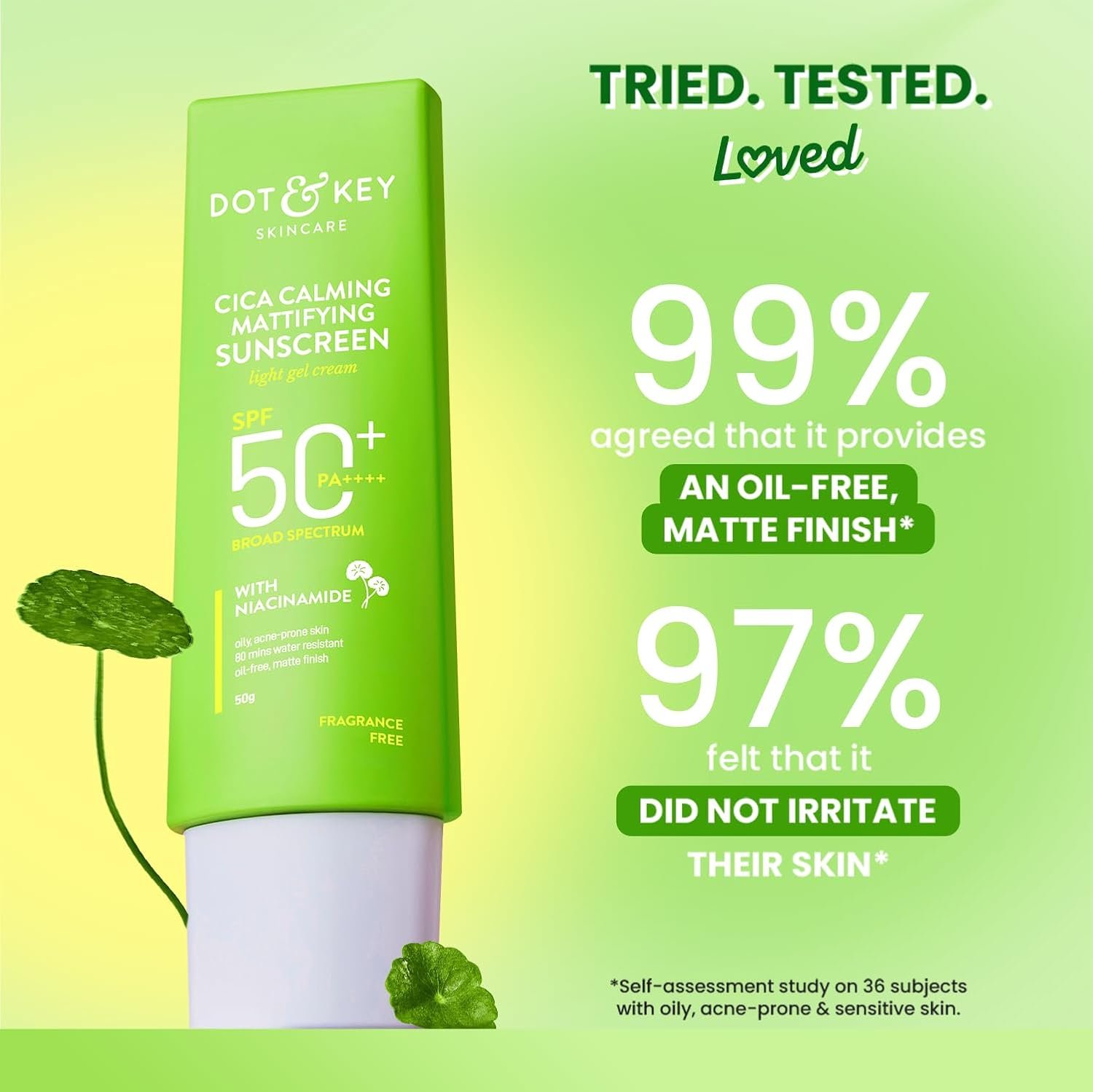 Dot & Key CICA Calming Niacinamide Sunscreen SPF50+ PA+++ 80gm - Image 2