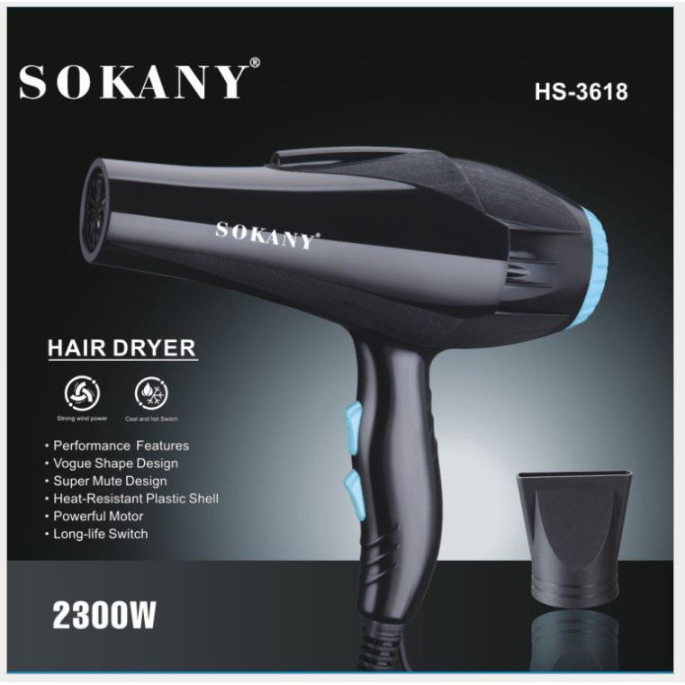 Sokany 2300w 3618 hair dryer - Image 3
