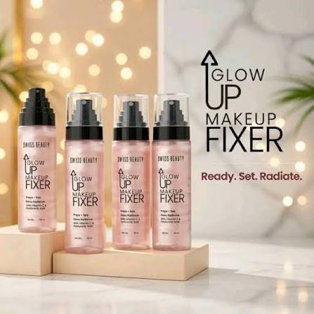 Swiss Beauty Glow Up Makeup Fixer Preps + Sets Dewy Radiance - Image 2