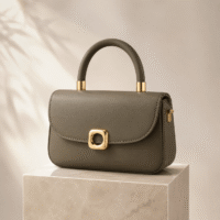 Elegant Structured Top Handle Handbag