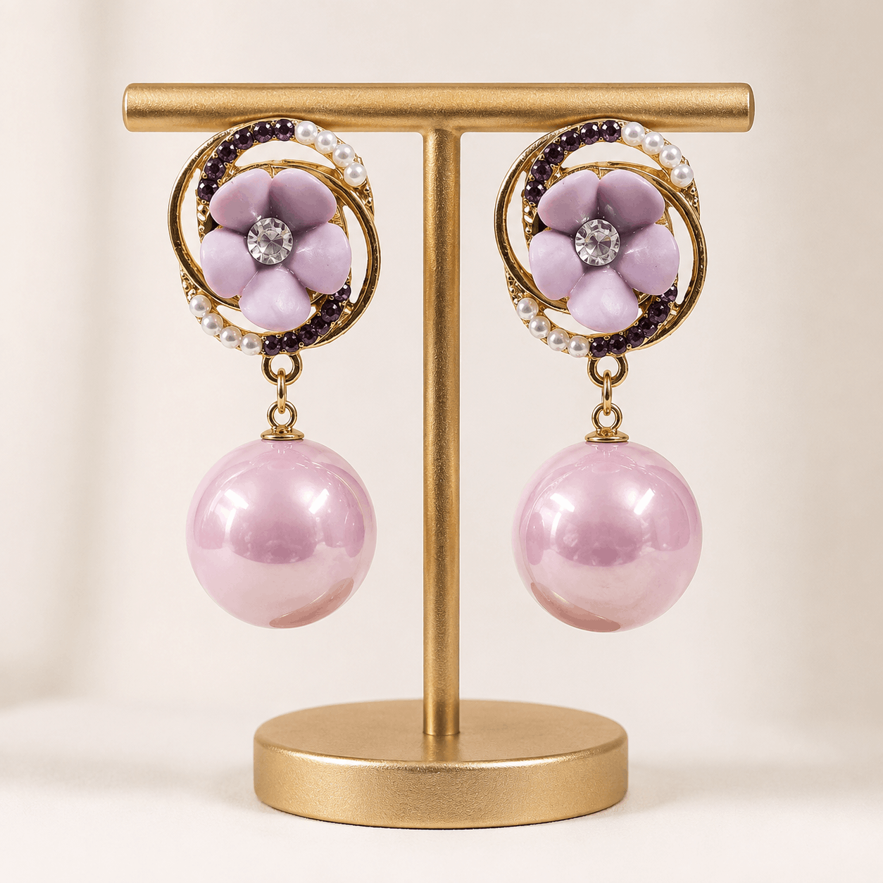 Crystal Trio Tassel Drop Earrings