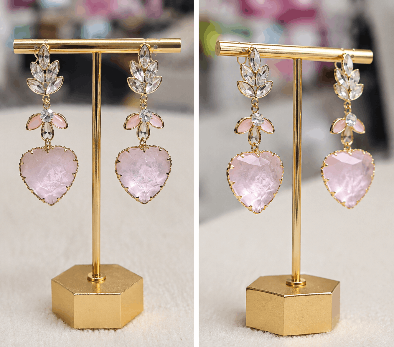 Crystal Cascade Tassel Earrings - Image 2