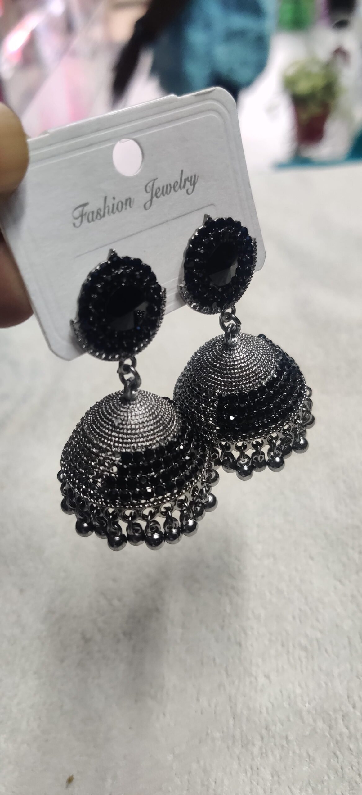 Multicolor Traditional Dome Jhumka Earrings - Image 3