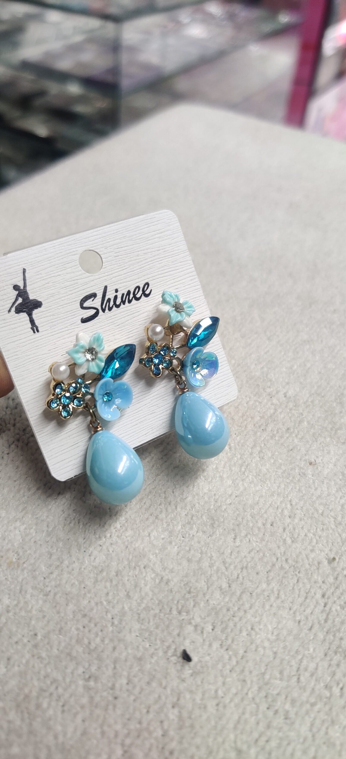 Crystal Marquise Statement Drop Earrings - Image 4