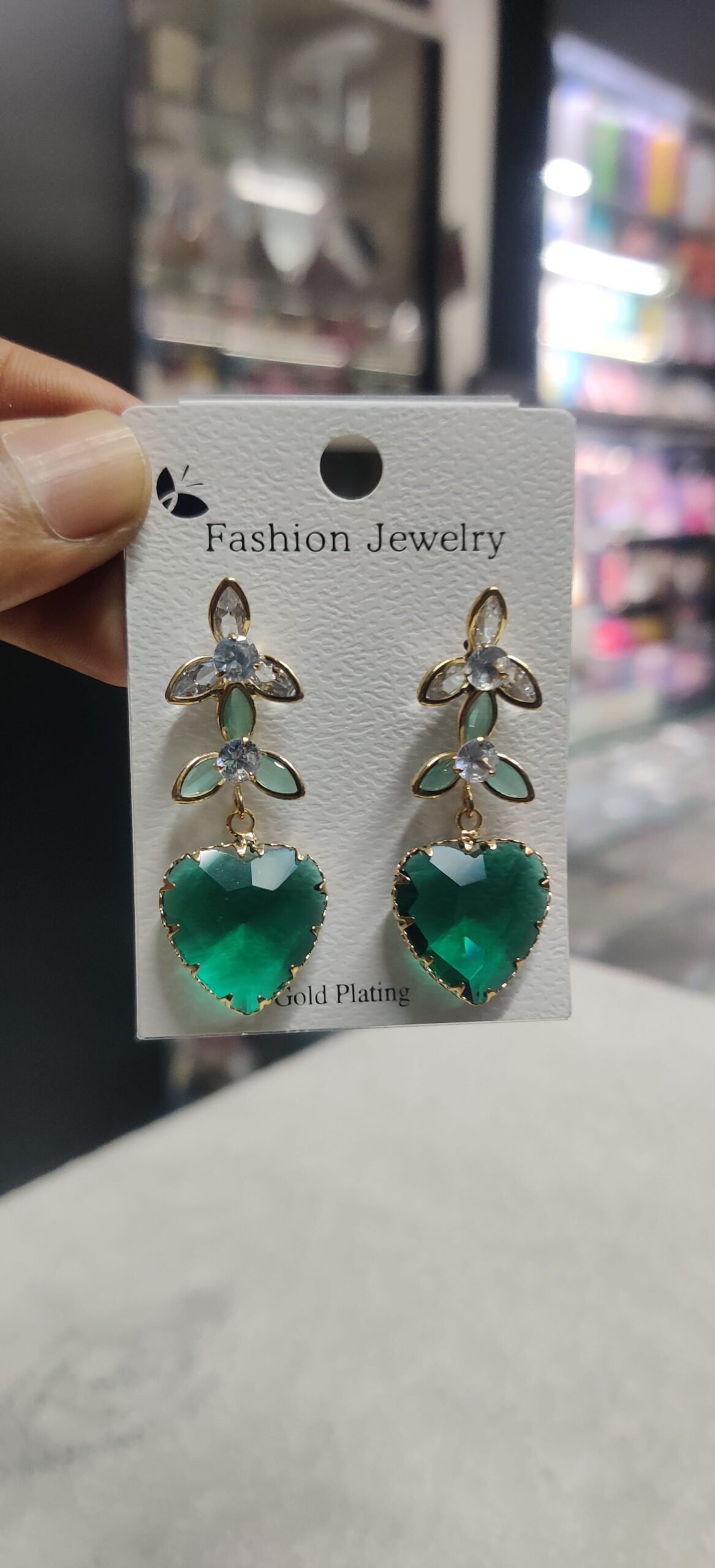 Crystal Cascade Tassel Earrings - Image 3